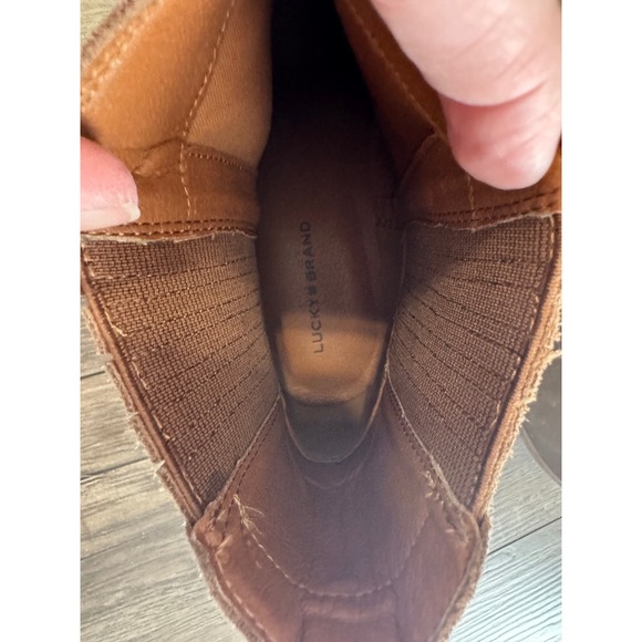 Lucky Brand Suede Leather Ankle Boots Pelerton Size 8.5 - Picture 8 of 9
